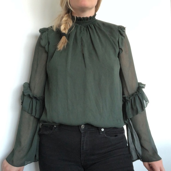 Zara Emerald Blouse - Picture 3 of 7